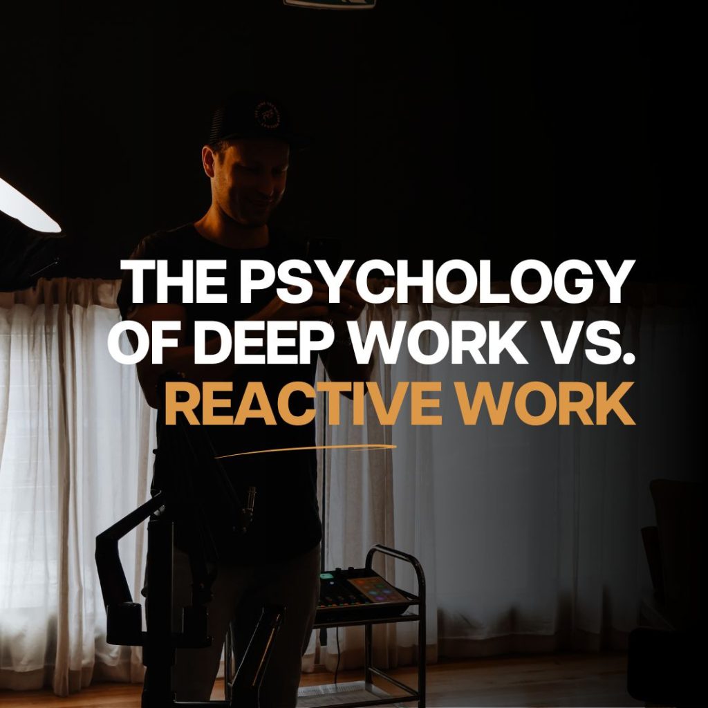 Recruiter productivity - the psychology of deep work vs. reactive work.