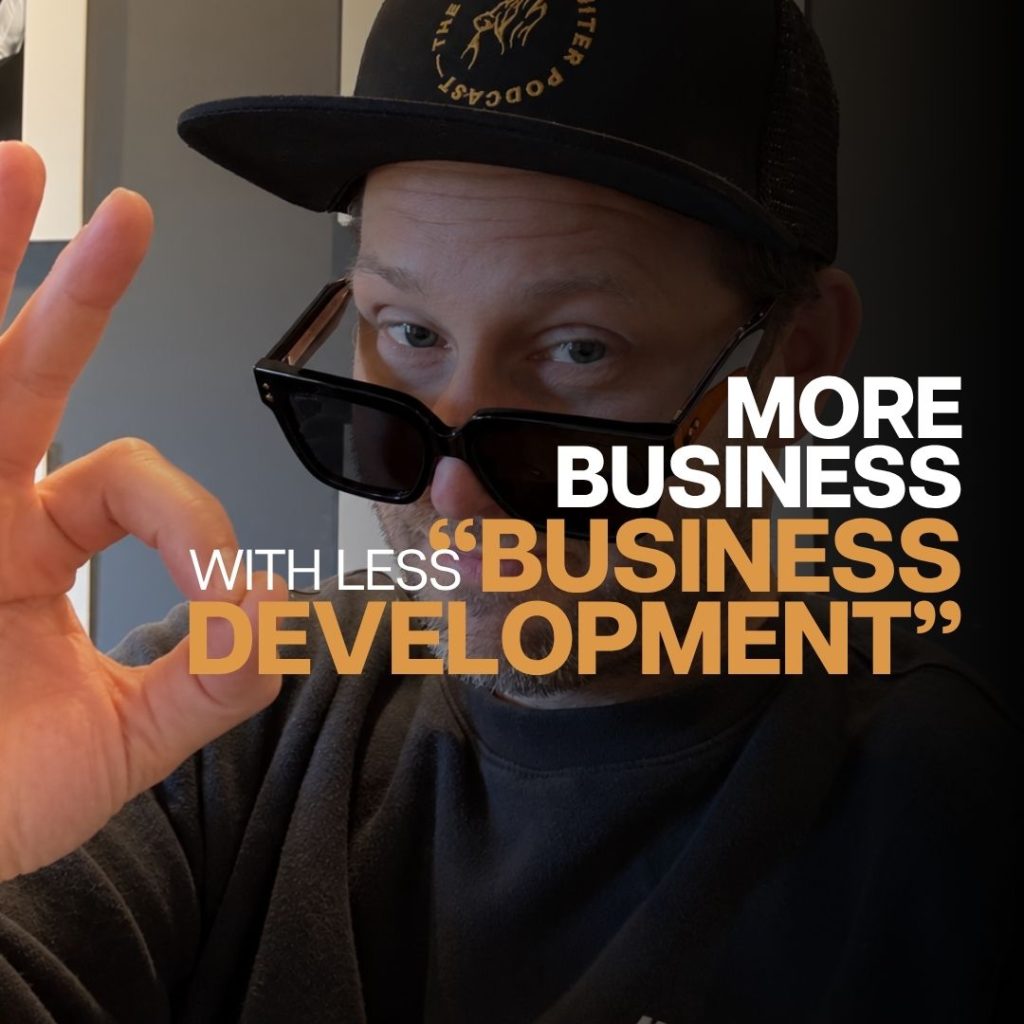 Less "business development" but more business?
